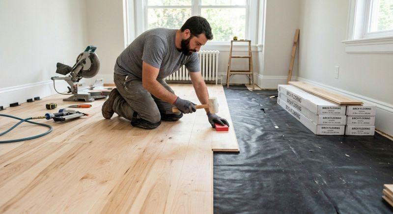 Birch Floor Installation in Mesa, AZ