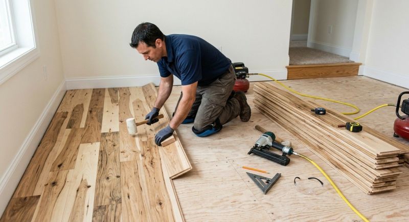 Hickory Floor Installation in Mesa, AZ