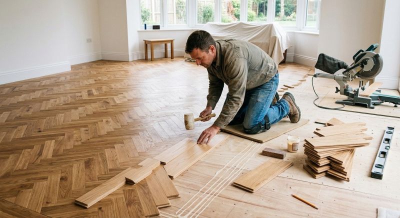 Hickory Floor Installation in Mesa, AZ