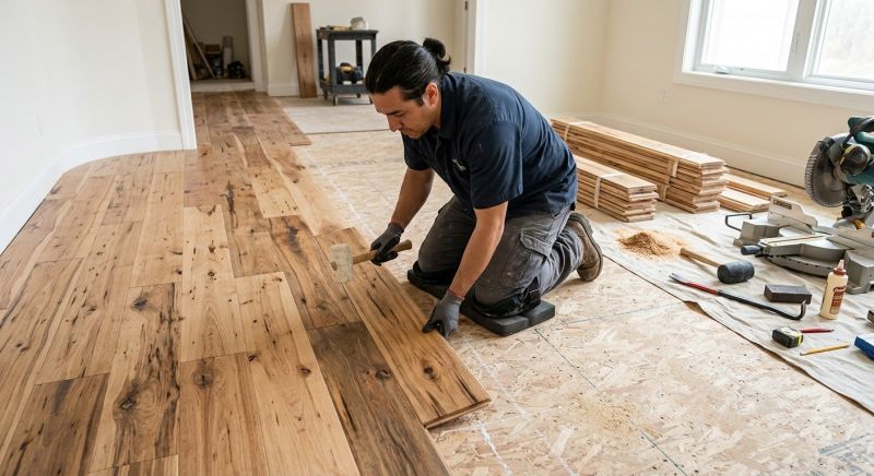 Hickory Floor Installation in Mesa, AZ