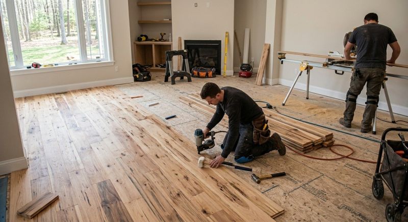 Hickory Floor Installation in Mesa, AZ