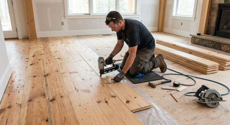 Pine Floor Installation in Mesa, AZ